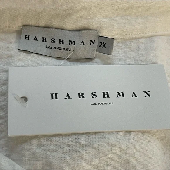 Harshman | Darcy White Seersucker Ruffle Top New - Picture 7 of 10